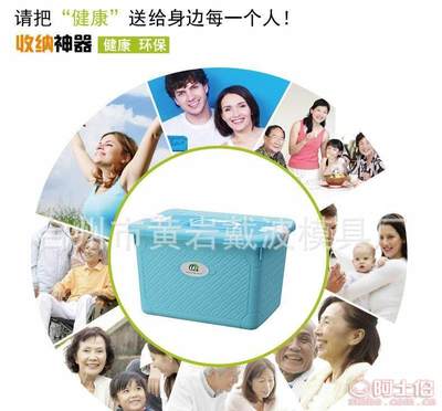 【一诺厂家直销多彩简约有盖塑料糖果色手提收纳箱多功能编织整理箱】台州市黄岩戴波模具厂 - 产品库